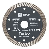 Диск алмазный Turbo (125х22,23 мм) Master | код  dd-125t | EKF